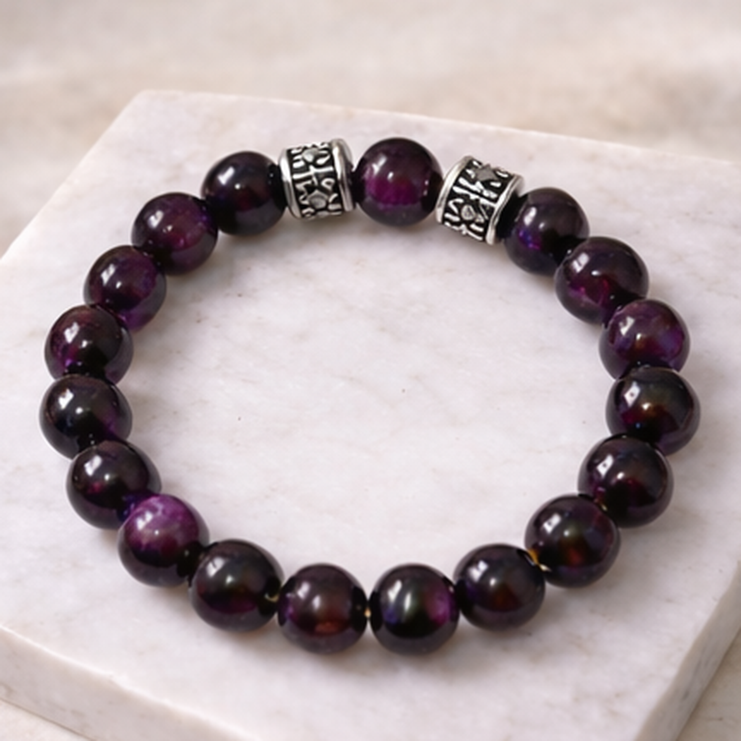 Purple Tiger’s Eye Focus Bracelet